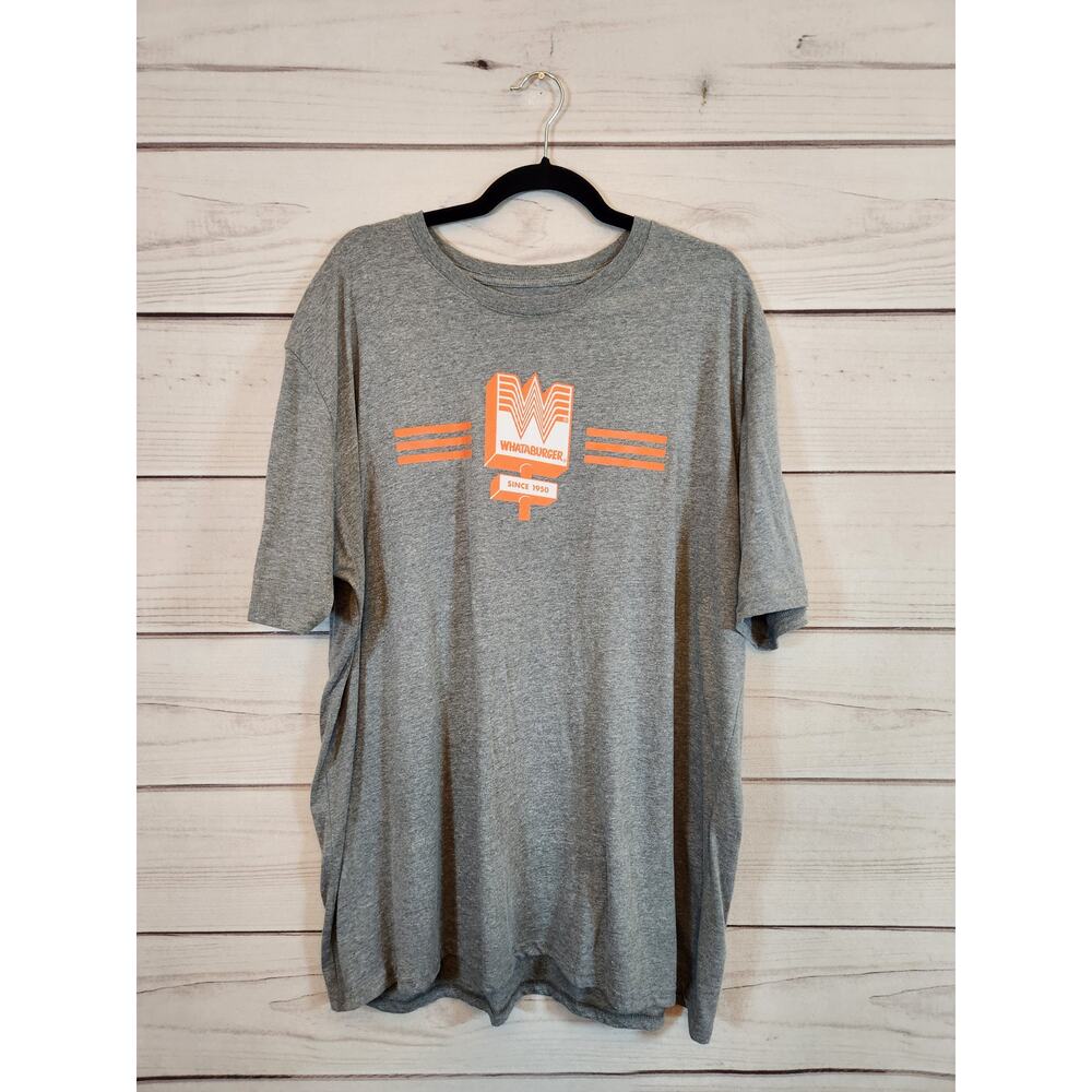Whataburger Men's Short Sleeve Crewneck Gray‎ T-Shirt Size 2X